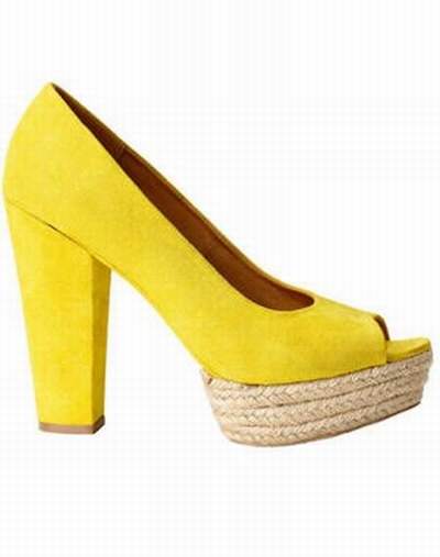 Chaussures Chaussure Porter Jaunes Compensee Jaune HYWD2IE9